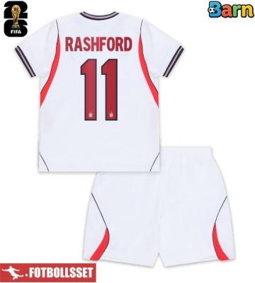 England Marcus Rashford #11 Hemmatröja Barn VM 2026 Kortärmad (+ Korta byxor)